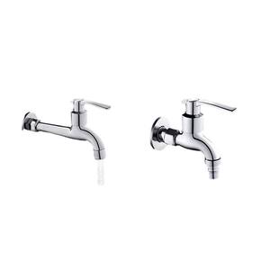 Grifo monomando de pared con válvula de latón de 4 centros y filtro incorporado para fregadero de fregona, balcón o lavandería - Product Image 1