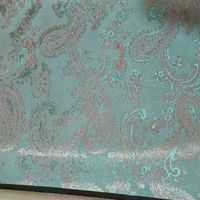 Tissu jacquard en polyester viscose tissu fleur de phénix style deux tons pour robe femme en stock
