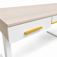 Bureau en bois moderne avec tiroirs, hauteur réglable, bureau de maison avec rangement pour salle de classe ou studio