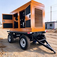 Groupe électrogène diesel monté sur remorque, large plage de courant, unité d'alimentation temporaire commerciale et industrielle