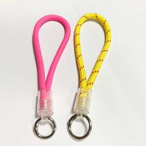 8mm Vòng ngắn thân thiện với môi dệt tùy chỉnh <span class=keywords><strong>Polyester</strong></span> điện thoại Tether dây đeo cổ tay dây buộc móc tay còn lại chuỗi Keychain dây - Product Image 5