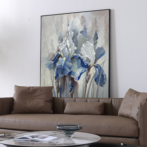 Hand Painted Oil Painting Abstract Floral Art <b>Large</b> Size Modern Minimalist Living Room Sofa Background Wall Decor - Product Image 3