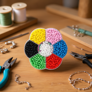 ILAN <b>Beads</b> <b>Set</b> 10x10cm Colorful Assorted for Crafting Jewelry Making - Product Image 2