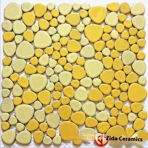 Hiện đại <span class=keywords><strong>Pebble</strong></span> hình Gạch Mosaic gốm cho Nội Thất Tường cho phòng tắm nhà bếp khách sạn hồ bơi nền Cung cấp Chứng Khoán - Product Image 1