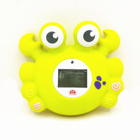 Termometer Mandi Bayi Bentuk Kepiting Kartun, Mainan Hewan Mengapung, Pengukur Suhu Air, Layar Digital