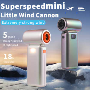 Ventilateur portable multifonction 6000 mAh, 5 vitesses, lumière LED, batterie de secours, <span class=keywords><strong>mini</strong></span> ventilateur turbo de refroidissement - Product Image 3