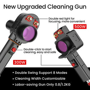 آلة تنظيف بالليزر 100 واط لإزالة الزيت والصدأ، سعر 200 واط 300 واط 500 واط، آلة غسيل صناعية للسيارات والمعادن والفولاذ - Product Image 5