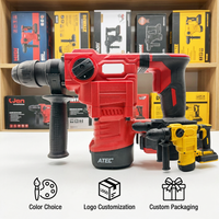 Marteau perforateur rotatif sans balais robuste 20V, portable, à batterie lithium, pour maçonnerie, bois, métal