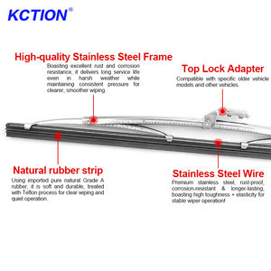 Nuovo Arrivo Kction: Adattatore Universale in Acciaio Inox per <span class=keywords><strong>Tergicristalli</strong></span> con Gomma Naturale, Compatibile con Modelli Precedenti - Product Image 2