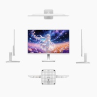 Monitor de Computadora de Escritorio LCD IPS Ultrafino de 23.8 Pulgadas, 144Hz, Panel Trasero de Vidrio Retroiluminado Personalizable, para Oficina y Hogar
