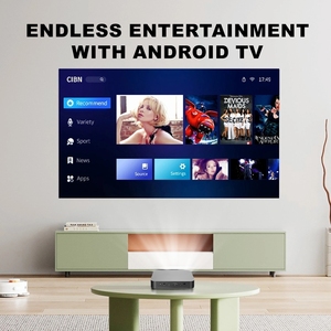 Mới nhất đến thông minh Android 13.0 OS Mini 4K DLP chiếu 15000 mAh pin xách tay màn hình không dây phản ánh 3D Beamer 32 GB - Product Image 2