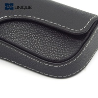 En gros Personnalisé À La Main En Cuir Pu Noir Lunettes Optiques Lunettes Sac Lunettes Boîte