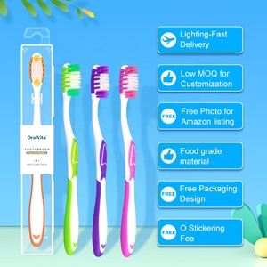 מברשת שיניים מפלסטיק עם זיפי ניילון רכים ארגונומיים, ניתנת להתאמה אישית בצבע/גודל, לניקוי עמוק לשימוש ביתי - Product Image 5