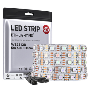 Dc5v 5M 300Led <span class=keywords><strong>RGB</strong></span> kỹ thuật số linh hoạt Giấc Mơ đầy đủ màu sắc pixel ip30 IP20 btf chiếu sáng <span class=keywords><strong>LED</strong></span> Strip ánh sáng ws2812b - Product Image 1