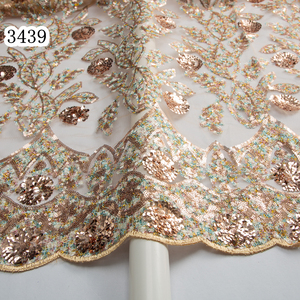 3439 luxe pas cher <span class=keywords><strong>africain</strong></span> maille filet Tulle Lae avec paillettes colorées broderie tissus pour mariée <span class=keywords><strong>demoiselle</strong></span> <span class=keywords><strong>d</strong></span>'<span class=keywords><strong>honneur</strong></span> <span class=keywords><strong>robe</strong></span> de soirée de mariage - Product Image 2