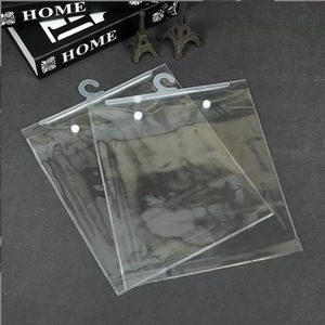 Transparent PVC Hanging Clothing <b>Bag</b> Snap Button Closure Dust Cover <b>Packaging</b> <b>Bag</b> - Product Image 3