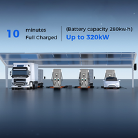 Station de recharge et d'échange de batteries solaires pour véhicules électriques, chargeur DC-DC 320 kW avec interface multilingue