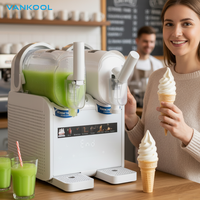 Machine à slushie automatique 1,8 L x 2, 8 modes, distributeur de boissons glacées, machine à granita, sorbet et crème glacée pour bar, café, maison