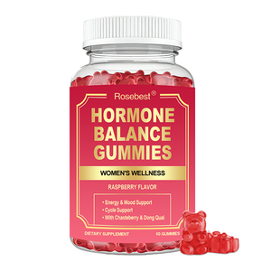 Complément alimentaire en gommes pour l'équilibre hormonal féminin, à base d'extraits végétaliens <span class=keywords><strong>de</strong></span> chèvrefeuille, dong quai, ginseng et chardon-marie, 6-en-1, marque privée OEM - Product Image 1