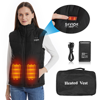 Gilet chauffant électrique personnalisé avec logo, gilet chauffant pour femme, hiver, alimenté par batterie, imperméable, coupe-vent, respirant