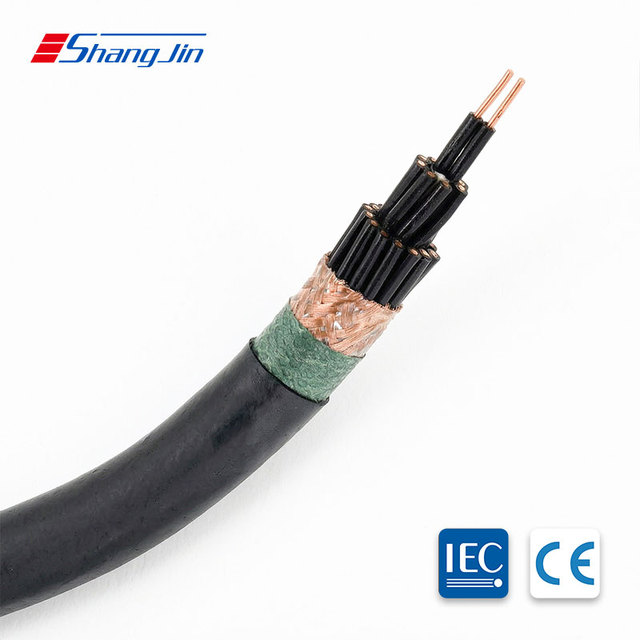 Shangjin Kvvp-450/750v Copper Conductor Foil+Braid Shielded PVC Insulated Cable -10~70 7*1.5mm2 for Power Station
