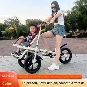 Tricycle à propulsion autonome pour enfants avec siège enfant - Vélo familial avec siège bébé avant de 20 pouces - Poussette bébé - Voiture de jeu - Product Image 3