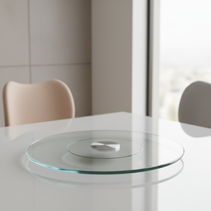 Piatto Girevole Lazy Susan in Vetro Temperato Personalizzato da 6 mm, 50 <span class=keywords><strong>cm</strong></span>, <span class=keywords><strong>60</strong></span> <span class=keywords><strong>cm</strong></span>, 70 <span class=keywords><strong>cm</strong></span>, 90 <span class=keywords><strong>cm</strong></span>, per Tavolo da Patio - Product Image 2
