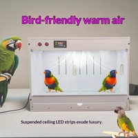 Boîte d'alimentation pour animaux de compagnie avec chauffage par le vent, tiroir, incubateur pour serpents, PVC, perroquet, oiseau, poulet, type plafond LED, rectangle