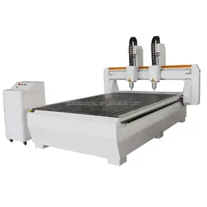 GoddCut CNC Machinery 4 * 8ft 1325 multi ferramenta fuso cnc router máquina de perfuração com duas cabeças para Kit de Cozinha Escultura Em Madeira