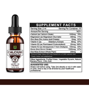 Gotas líquidas de complejo de magnesio a precio al por mayor con vitamina D3 K2 y musgo marino que ayudan a la función muscular a promover la calidad del sueño - Product Image 6