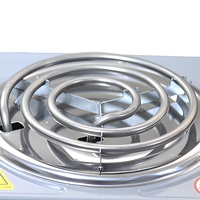 Plaque chauffante électrique portable en acier inoxydable 1000W à brûleur unique avec contrôle de température multifonction et nettoyage facile pour