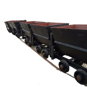 2023 fábrica de venda direta MCC Side-descarregamento Mining Carvão Carrinho com Hopper Coal Mine Car Curvo Rail Dumping Mine Cart