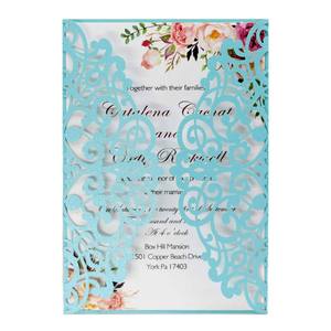 Invitación de Cumpleaños Cortada con Láser, Tarjeta de Boda, Página Interior con Lazo, Invitación de Novia, Invitación Plegable, Decoración de Boda, Invitación con Purpurina - Product Image 6