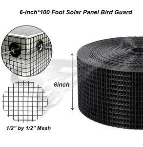 Maille de protection contre les oiseaux pour panneaux solaires, résistante aux UV, revêtement PVC/acier inoxydable, barrière <span class=keywords><strong>anti</strong></span>-pigeons, maille de 1/2 pouce pour la protection des panneaux solaires - Product Image 3