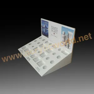 China Fabrikant Make-Up Teller Acryl Cosmetische Displaystandaard/Acryl Gezichtscrème & Lotion Display Cosmetische Fles Displays