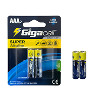 2 Baterai Alkalin Triple A Baterai Alkalin AAA Berkinerja Tinggi Baterai 1.5 V Tahan Bocor Daya Tahan 5 Tahun
