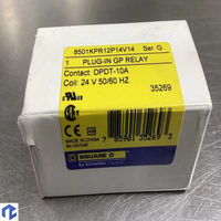 Relé enchufable tipo KP 8501KPR12P14V14 de 8 pines, bobina de 24 VCA, indicador LED