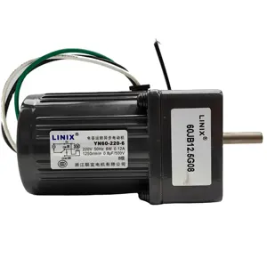 LINIX mikro motor 6 w ac yavaşlama geri dönüşümlü motor YN60-6 elektromanyetik sönümleme aksesuarları ile