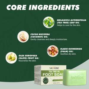 Limpieza profunda exfoliante alisador cuidado <span class=keywords><strong>de</strong></span> la piel del pie aceite <span class=keywords><strong>de</strong></span> árbol <span class=keywords><strong>de</strong></span> té espuma red <span class=keywords><strong>piedra</strong></span> pómez 100g jabón <span class=keywords><strong>de</strong></span> barra sólida para uso diario - Product Image 4