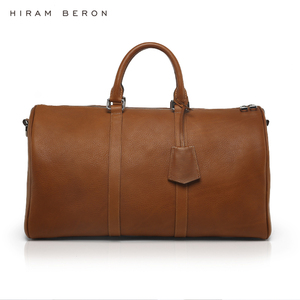 Hiram Beron पूर्ण अनाज इतालवी सब्जी Tanned चमड़े Keepall सप्ताहांत Duffle बैग के लिए पुरुषों - Product Image 2