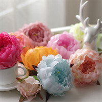 E7 vente en gros de perles de pivoines, soie géante, fausse tête de fleur en soie, tête de fleur de pivoine artificielle pour toile de fond de mariage
