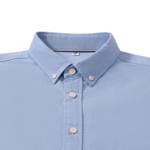 <span class=keywords><strong>Camicia</strong></span> <span class=keywords><strong>Oxford</strong></span> in Cotone 100% Azzurro Chiaro per Uomo, Manica Lunga con Colletto Button-Down, <span class=keywords><strong>Camicia</strong></span> Casual da Ufficio Personalizzabile con Logo - Product Image 2