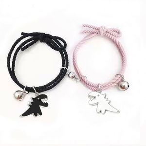 Bracelets de couple en corde, aimantés, avec motif dinosaure mignon, ajustables pour femmes, 2022, bracelet magnétique pour amoureux et meilleures amies - Product Image 4