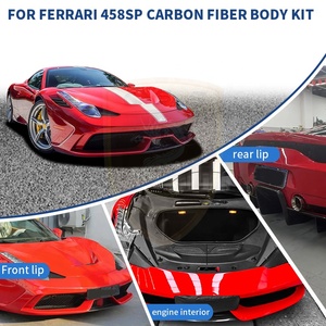 Kit Carrozzeria Completo in Fibra di Carbonio per Ferrari 458 Speciale: Paraurti Anteriore, Diffusore Posteriore, Spoiler, Minigonne Laterali, Cofano Motore - Product Image 3