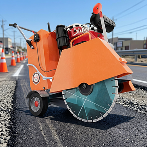 Petrol <b>Powered</b> Gasoline Engine Concrete Cutter 350 500mm <b>Saw</b> Blade Road Cutting Machine double blade cutting machine multi blade - Product Image 1