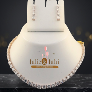 Elegante Collar de Oro Rosa de 18 Quilates con Acabado Mate para Mujer, Impresionante Joyería de Oro Ligera con Textura Suave para Uso Diario - Product Image 1