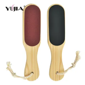 Double Sided Callus Remover Foot Rasp Pumice Stone Wooden handle foot File Scrubber Wooden Handle for Feet
