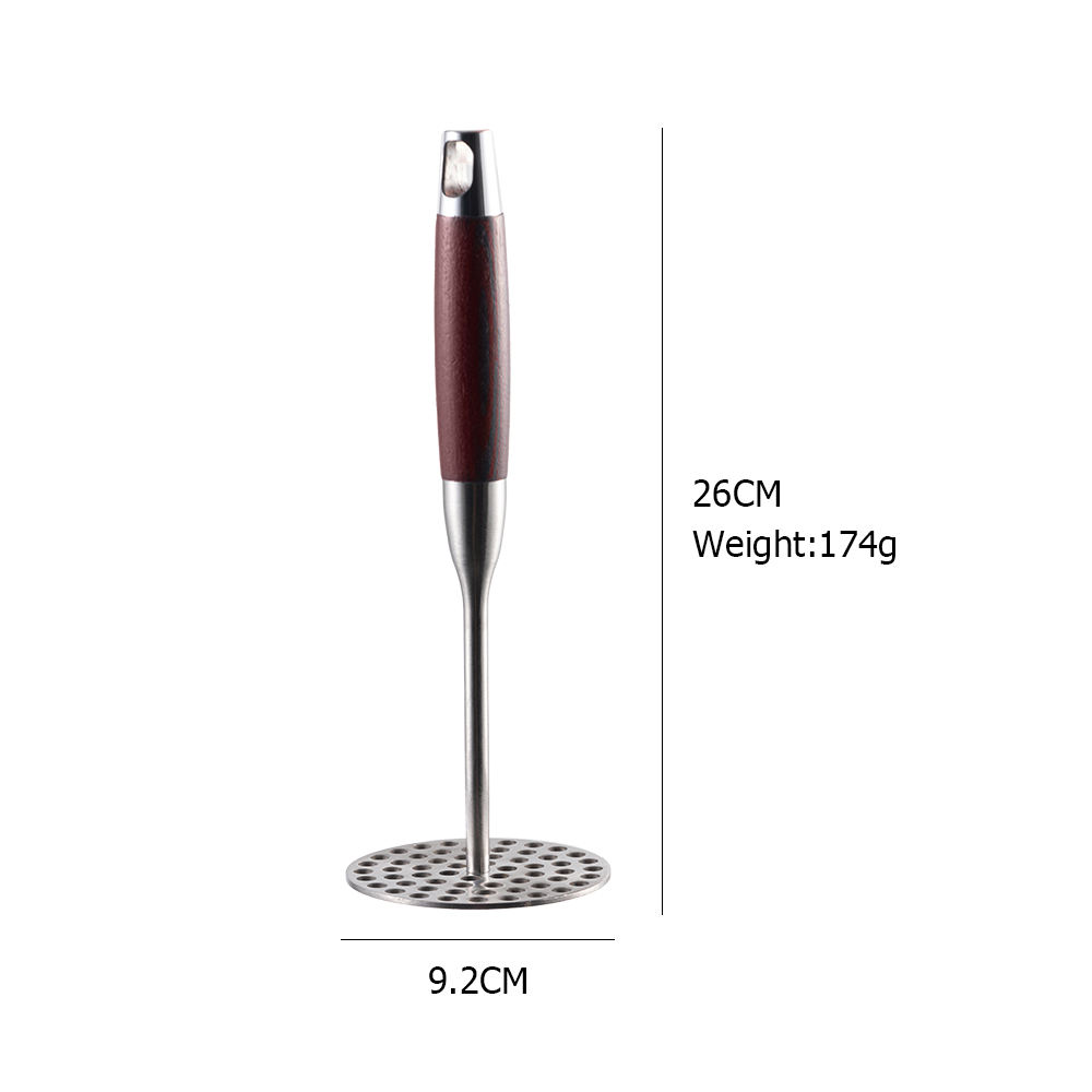 Red Handle Circular Potato Masher