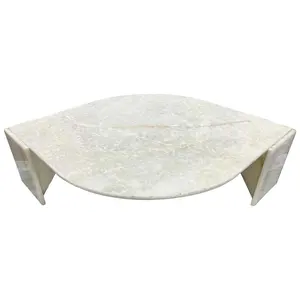 Hersteller Großhandel Marmor Naturstein Weiß Onyx Couch tische Italienischer bunter Onyx Marmor Teardrop Couch tisch