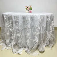 Nappe en dentelle Design broderie, achat de nappe pour fête, nappe en dentelle ronde blanche